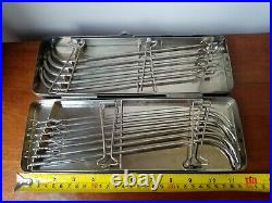 12 Antique Vintage stainless steel Surgical Catheters in Case medical equipment