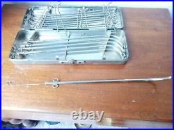 12 Antique Vintage stainless steel Surgical Catheters in Case medical equipment