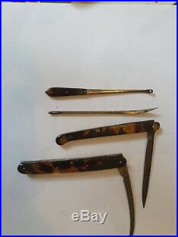 1800s Antique vintage Travel Surgical Medical Instruments equipment Case set