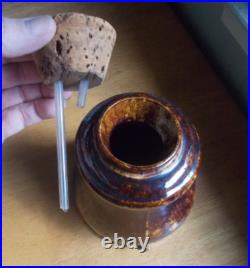 1850s BENNINGTON ROCKINGHAM CROUP KETTLE MEDICAL INHALER WithORIGINAL 2 TUBE TOP 1850s BENNINGTON ROCKINGHAM CROUP KETTLE MEDICAL INHALER WithORIGINAL 2 TUBE TOP
