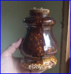1850s BENNINGTON ROCKINGHAM CROUP KETTLE MEDICAL INHALER WithORIGINAL 2 TUBE TOP 1850s BENNINGTON ROCKINGHAM CROUP KETTLE MEDICAL INHALER WithORIGINAL 2 TUBE TOP