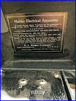1890 DJ MAHLER ELECTRICAL APPARATUS for removal of Warts Hair Moles & Blemishes