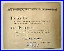 1896 Sharp & Dohme Hypodermic Needles Medical Equipment Vtg Print Advertising