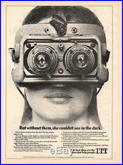 1974 Original Vintage Itt Eye Binocular Medical Equipment Magazine Ad