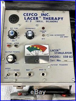 1984 Vintage Laser Lacer Therapy CEFCO Medical Equipment Device Electric Vet