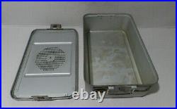 2 Medical Supply Metal Trays with Lids DBP Germany