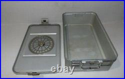 2 Medical Supply Metal Trays with Lids DBP Germany