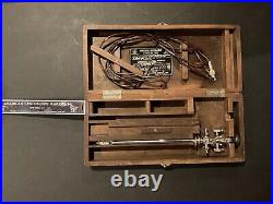 3 Vintage American Cystoscope Makers Inc. Wood Boxes With Medical Equipment