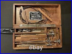 3 Vintage American Cystoscope Makers Inc. Wood Boxes With Medical Equipment