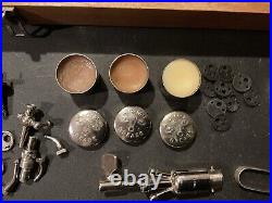 3 Vintage American Cystoscope Makers Inc. Wood Boxes With Medical Equipment