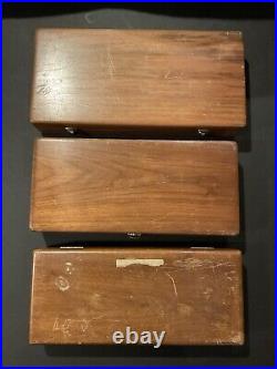 3 Vintage American Cystoscope Makers Inc. Wood Boxes With Medical Equipment