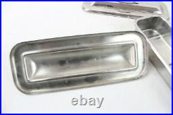 3 Vintage Vollrath Stainless Steel Ware 8283 Medical Surgical Dental Equipment