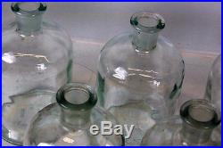 7 Antique Aqua GlassMedicineApothecaryChemistVintage PharmacyPoison Bottles