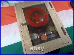 A06 Vintage First Aid Cabinet with Various Medical Items Hungary