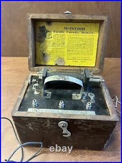 ANTIQUE McIntosh Family Faradic Battery Chicago Illinois RARE MEDICAL EQUIPMENT