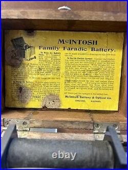 ANTIQUE McIntosh Family Faradic Battery Chicago Illinois RARE MEDICAL EQUIPMENT