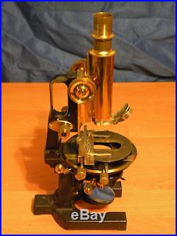 ANTIQUE Vintage Brass microscope CARL ZEISS JENA