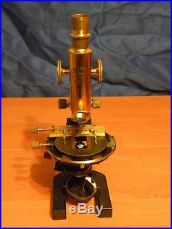 ANTIQUE Vintage Brass microscope CARL ZEISS JENA