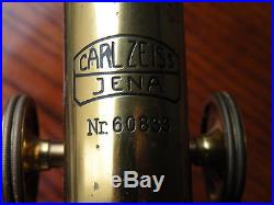 ANTIQUE Vintage Brass microscope CARL ZEISS JENA