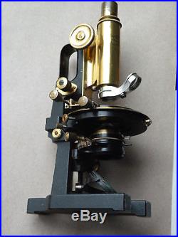 ANTIQUE Vintage Brass microscope CARL ZEISS JENA