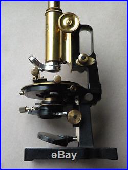 ANTIQUE Vintage Brass microscope CARL ZEISS JENA