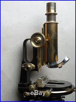 ANTIQUE Vintage Brass microscope CARL ZEISS JENA