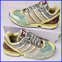 Adidas ZX 6000 Inside Out Mens US 13 Green Yellow Brown Grey Retro Run Lifestyle