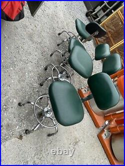 Ajusto Equipment Co Rolling Medical Dental Work Chair Stool Hunter Gr Vinyl Seat