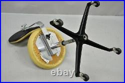 Ajusto Equipment Co Rolling Medical Dental Work Chair Stool Yellow Vinyl Seat