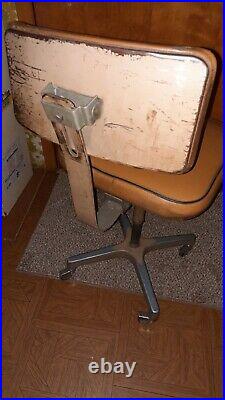 Ajusto Equipment Co Rolling Medical Dental Work Chair Vinyl Seat