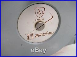 American Optical AO Spencer 820 Microtome Vintage Laboratory Lab Unit