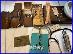 Antique Early 1900s EmDee Schell Doctor's Medical Bag Medical Supplies /Tools