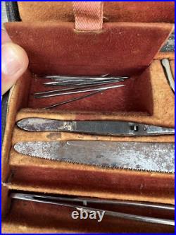 Antique Field Surgical Kit Luer in Box Used Philadelphia Medical Equipment 1900s