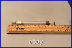 Antique Glass Medical Syringe with Wooden Stopper Early Medical Instrument