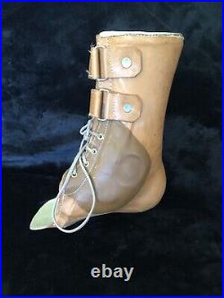 Antique Leather Boot Foot Ankle Brace! Very Cool