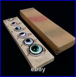 Antique Medical Equipment / Glass Eye Colour Sample Set / Kit In Box