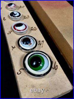 Antique Medical Equipment / Glass Eye Colour Sample Set / Kit In Box
