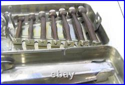 Antique Medical Intubation Kit Surgical Equipment In Metal Case-vn-wear
