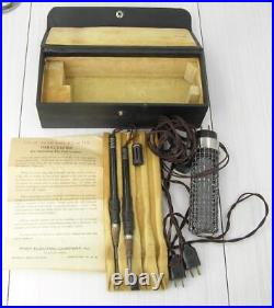 Antique Medical Post Electric Company Cautery Surgical Equipment In Case-vn-wear