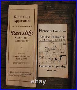 Antique Medical Quack Equipment Renulife Violet Ray Generator Model R Working