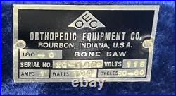 Antique Medical Surgical Electric Bone Saw ORTHOPEDIC EQUIPMENT CO. Bone Graft
