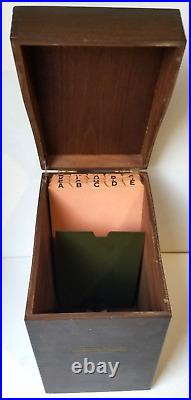 Antique Metwood Office Equipment Corp. Medical Card File Box Brooklyn New York