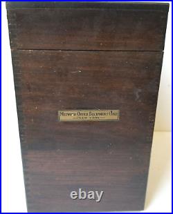 Antique Metwood Office Equipment Corp. Medical Card File Box Brooklyn New York