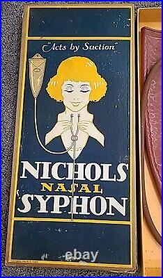 Antique NICHOLS NASAL SYPHON 1926 Medical Equipment In Box Complete