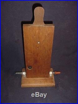 Antique VINTAGE ACE GLASS MANOMETER Wooden Stand
