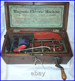Antique Victorian Magneto electric machine, medical, medicine, game