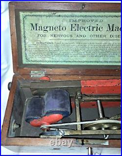 Antique Victorian Magneto electric machine, medical, medicine, game