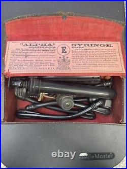 Antique Vintage Alpha Continuous Flow Syringe Kit With Box Medical Equipment