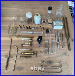 Antique & Vintage Medical Surgical Equipment Instruments Lot Syringe Apothecary