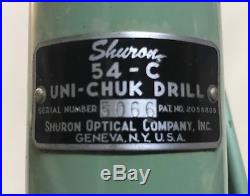 Antique-Vintage Shuron Optical Co Inc 54C UNI-CHUK Eyeglass / Spectacle Drill
